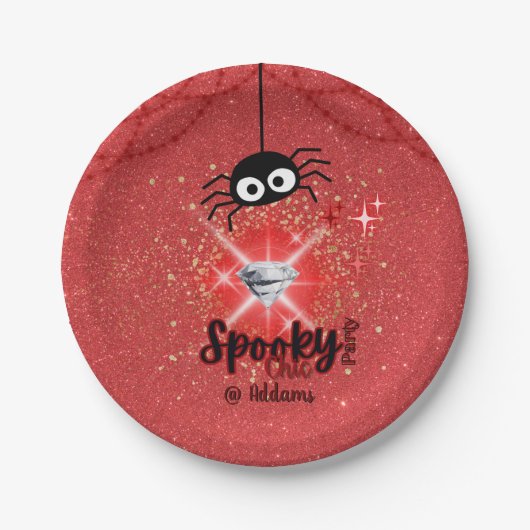 Spooky Chic Halloween Party Paper Bord (Voorkant)
