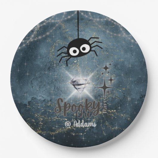 Spooky Chic Halloween Party Paper Bord (Voorkant)