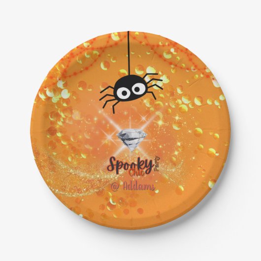 Spooky Chic Halloween Party Paper Bord (Voorkant)