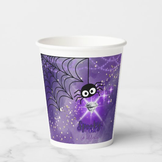 Spooky Chic Halloween Party Paper Cup Papieren Bekers (Achterkant)