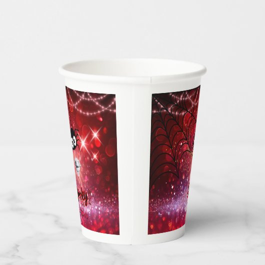 Spooky Chic Halloween Party Paper Cup Papieren Bekers (Rechts)