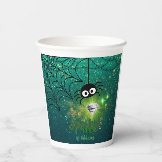 Spooky Chic Halloween Party Paper Cup Papieren Bekers (Achterkant)