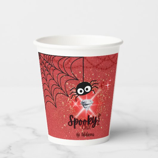 Spooky Chic Halloween Party Paper Cup Papieren Bekers (Voorkant)