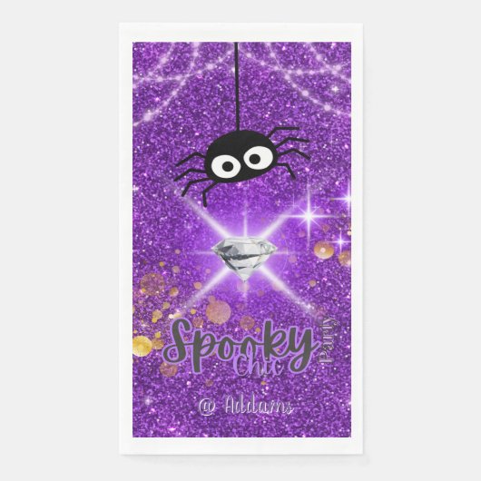 Spooky Chic Halloween Party Papier servet (Voorkant)
