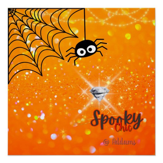 Spooky Chic Halloween Party Poster (Voorkant)