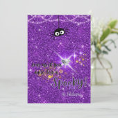 Spooky Chic Halloween Party Uitnodiging (Staand voorkant)