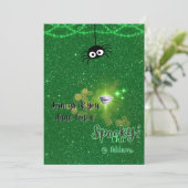 Spooky Chic Halloween Party Uitnodiging (Staand voorkant)