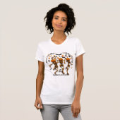 Spooky Chic: Halloween Pumpkin Skeleton T-shirt (Voorkant volledig)