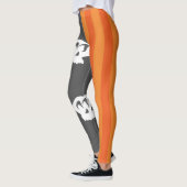 Spooky Chic Halloween Skulls & Stripes Leggings (Links)