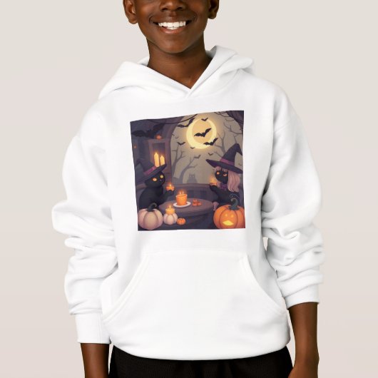 Spooky-Chic Midnight Brew – Cute Witch Café Magic! (Voorkant)