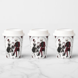 Spooky Chic Skelet Koppel Halloween Cocktail T S Papieren Bekers