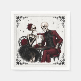 Spooky Chic Skelet Koppel Halloween Cocktail T S Servet