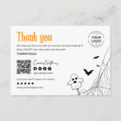 Spooky & Chic Spiderweb Halloween Bedankt (Voorkant)