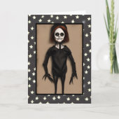 Spooky Child Doll Creature Halloween Kaart (Voorkant)