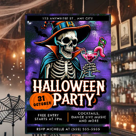 Spooky & chique Halloween Party Kaart