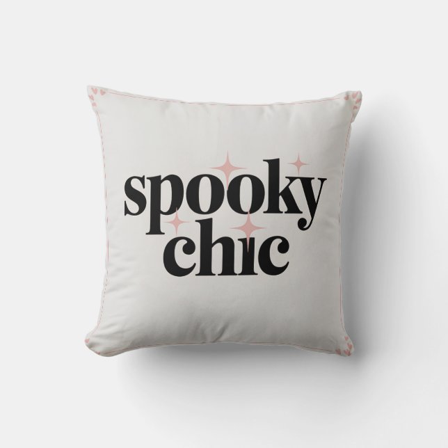 Spooky chique minimalistische moderne Halloween Kussen (Voorkant)