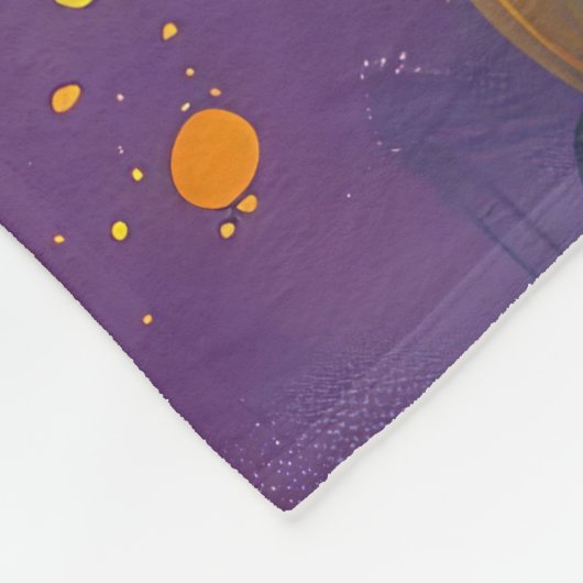 Spooky Chow Chow Dog Halloween Heks en Pompoen Fleece Deken (Hoek)