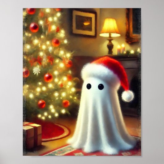 Spooky Christmas Ghost Poster (Voorkant)