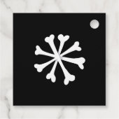 Spooky Christmas griezelig Gothic thema vakantie Bedankjes Labels (Achterkant)