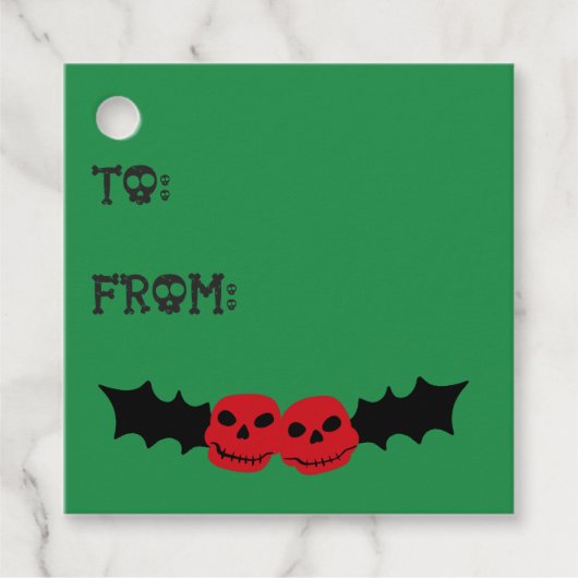 Spooky Christmas griezelig Gothic thema vakantie Bedankjes Labels (Voorkant)