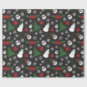 Spooky Christmas griezelig Gothic thema vakantie Cadeaupapier (Vlak)