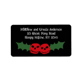 Spooky Christmas griezelig Gothic thema vakantie Etiket