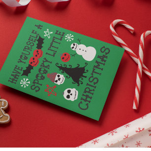 Spooky Christmas griezelig Gothic thema vakantie Kaart