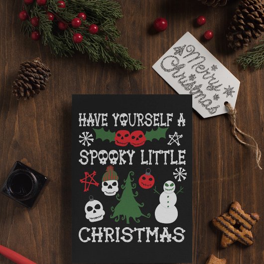 Spooky Christmas griezelig Gothic thema vakantie Kaart