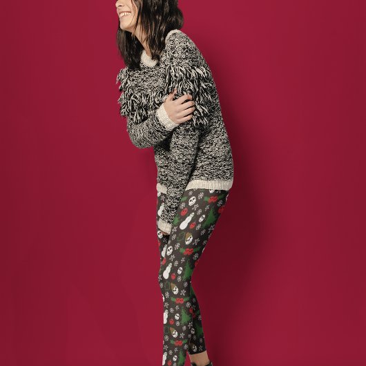 Spooky Christmas griezelig Gothic thema vakantie Leggings