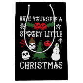 Spooky Christmas griezelig Gothic thema vakantie Medium Cadeauzakje (Voorkant)