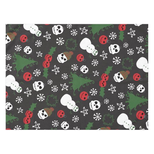 Spooky Christmas griezelig Gothic thema vakantie Tafelkleed (Voorkant (Horizontaal))
