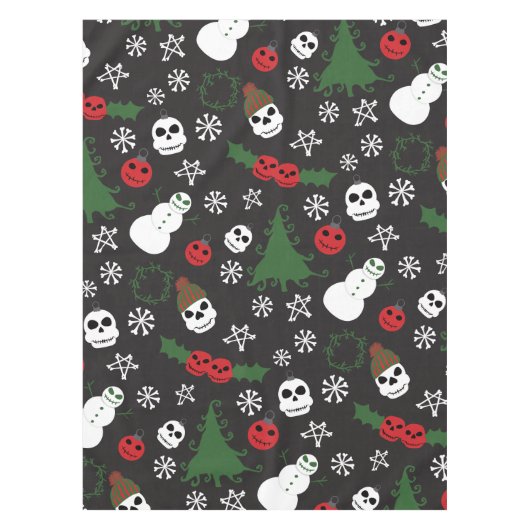 Spooky Christmas griezelig Gothic thema vakantie Tafelkleed (Voorkant)