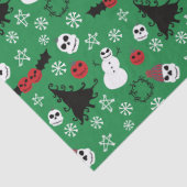 Spooky Christmas griezelig Gothic thema vakantie Tissuepapier (Detail)