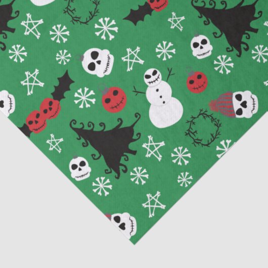 Spooky Christmas griezelig Gothic thema vakantie Tissuepapier (Detail)