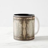 Spooky Christmas Krampus Tweekleurige Koffiemok (Voorkant rechts)