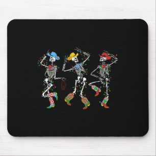 Spooky Christmas Skeleton Dancing Western Cowboy X Muismat