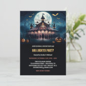 Spooky Circus Halloween Carnaval Theme Party Kaart (Staand voorkant)