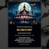 Spooky Circus Halloween Carnaval Theme Party Kaart