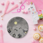 Spooky City waterverf Halloween Paper Bord (Feest)