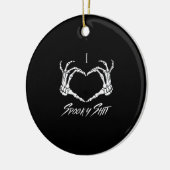 Spooky Classic - Skeleton Hands Heart Keramisch Ornament (Links)