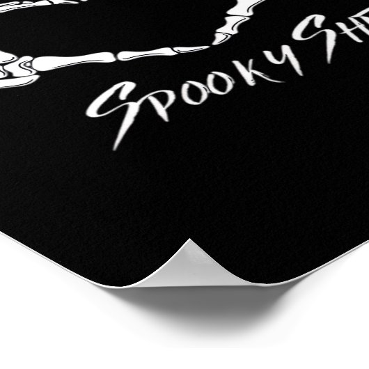 Spooky Classic - Skeleton Hands Heart Poster (Hoek)
