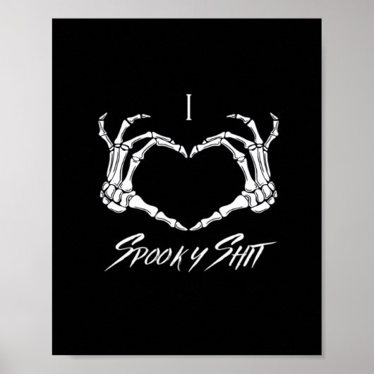 Spooky Classic - Skeleton Hands Heart Poster (Voorkant)