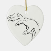 Spooky Claw Hand Eerie Keramisch Ornament (Rechts)