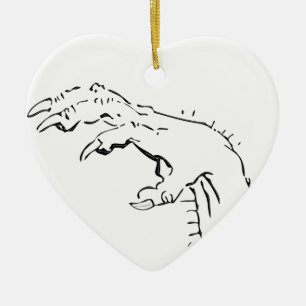 Spooky Claw Hand Eerie Keramisch Ornament