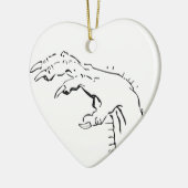 Spooky Claw Hand Eerie Keramisch Ornament (Links)