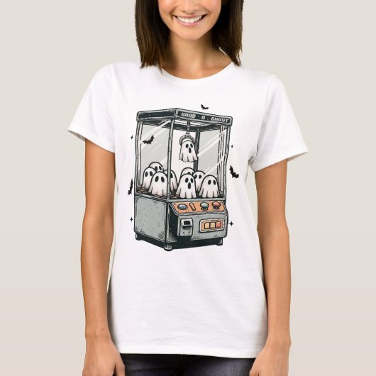 Spooky Claw Machine Ghost Grabber T-shirt (Voorkant)