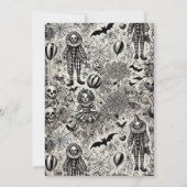 Spooky Clown & Doll Halloween Kaart (Achterkant)