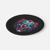 Spooky Clown Gezicht Halloween Party Papieren Bordje (Gekanteld)