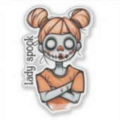 Spooky Clown Girl Sticker (Voorkant)