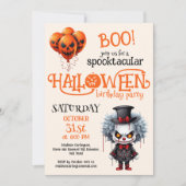 Spooky Clown Halloween Verjaardagsfeestje Kaart (Voorkant)